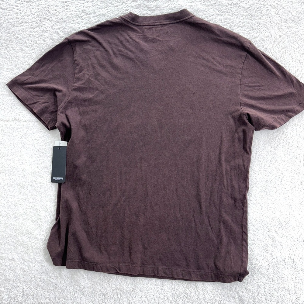 True Religion Men's XL Crackle Vintage Tee Coffee Bean - Picture 6 of 11